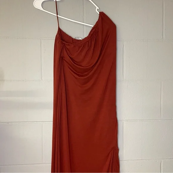 Free People Hayley Midi Strapless Dress in Russet Acorn Women’s Size Medium - Picture 5 of 13